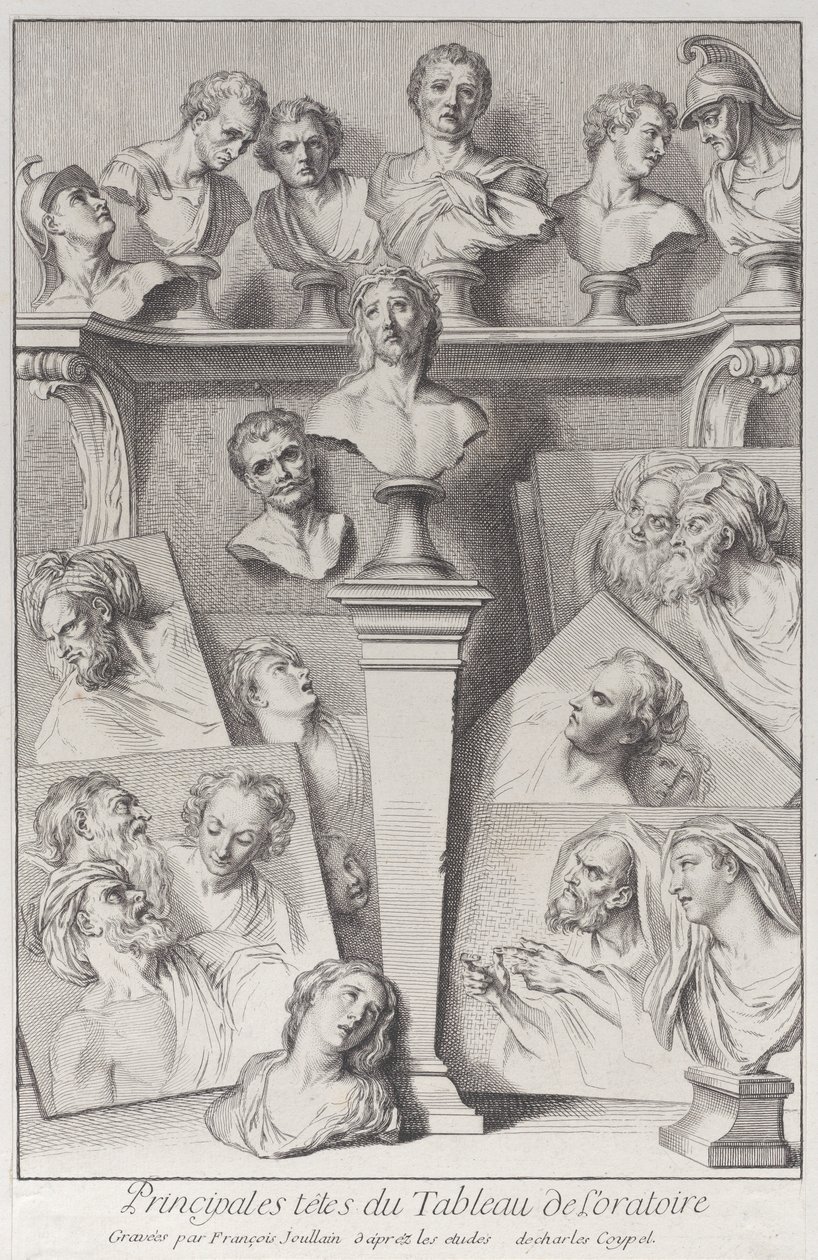 Huvuden efter Ecce Homo, 1720-78. av Francois Joullain