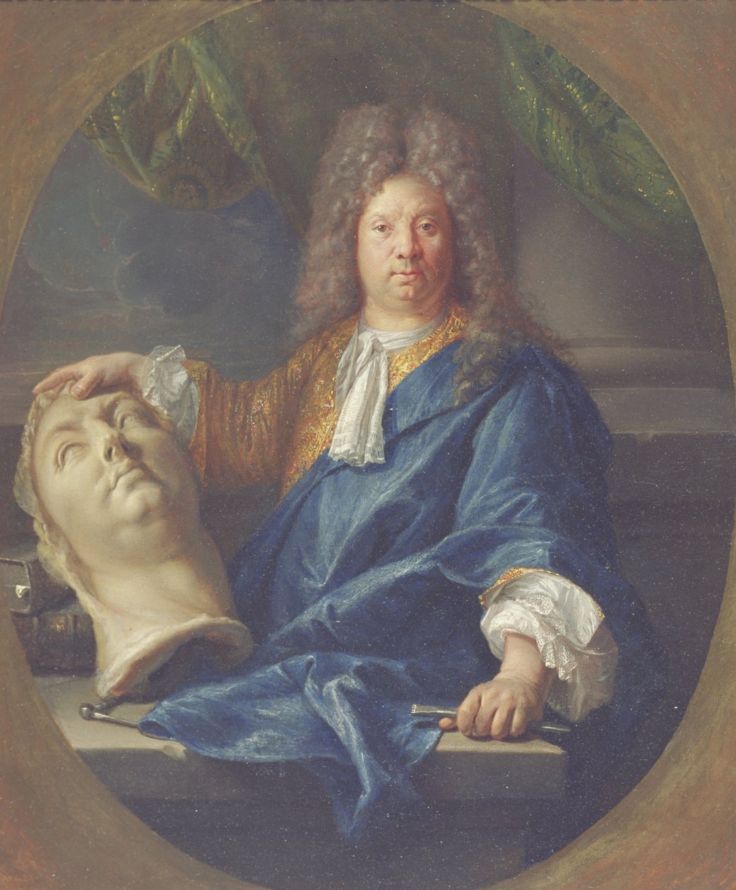 Porträtt av Antoine Coysevox, 1701 av Francois Jouvenet