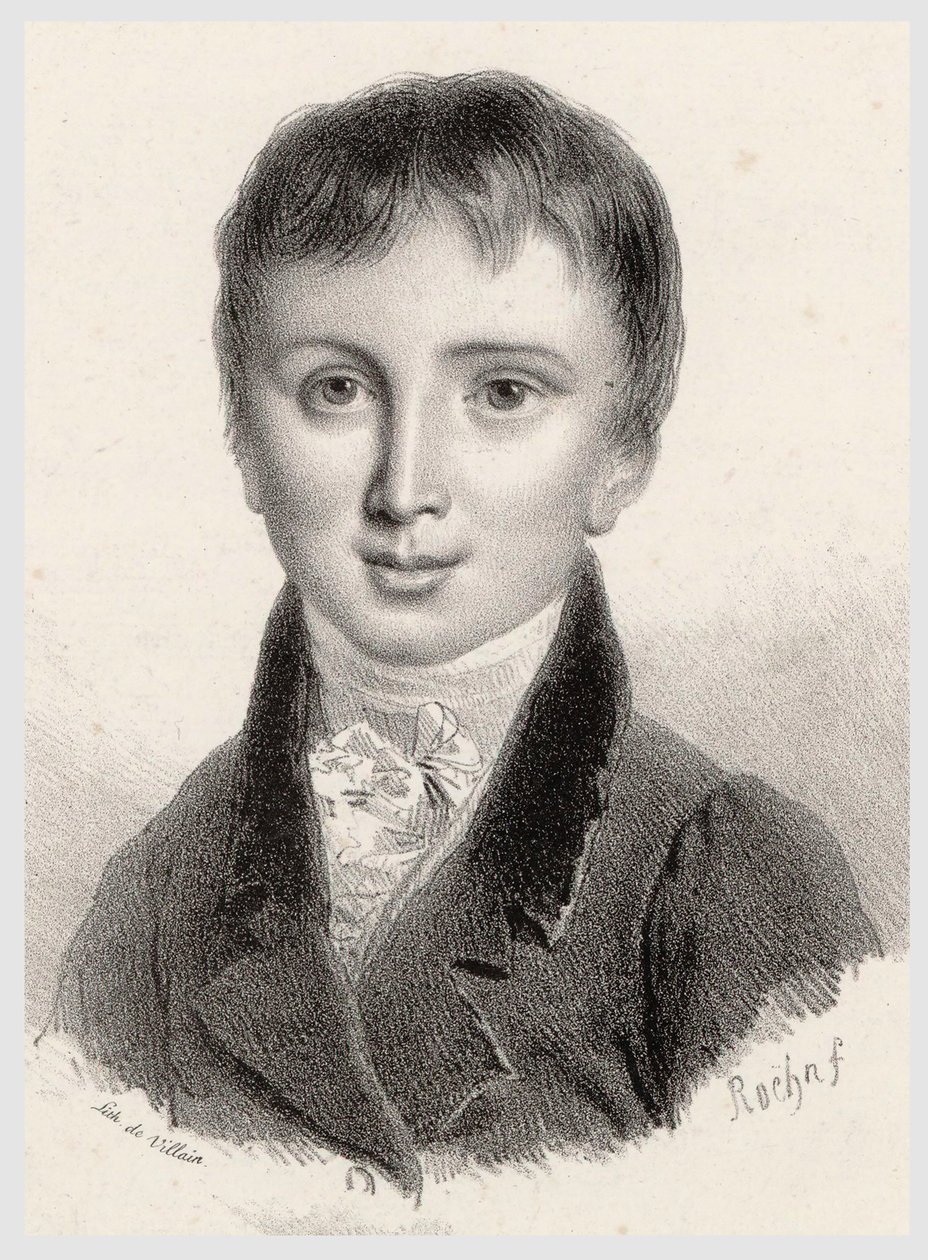 Franz Liszt vid 11 års ålder, ca. 1822. av Francois Le Villain