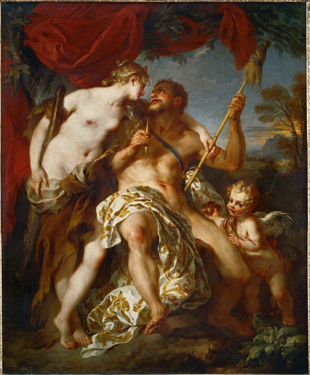 Herkules och Omphale... av François Lemoyne