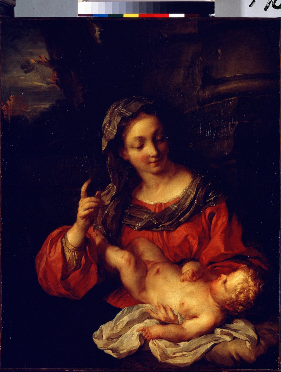 ""Jungfrun och barnet"" (Jungfrun och barnet) Målning av Francois Le Moyne (1688-1737) 1730 Eremitagemuseet Sankt Petersburg av François Lemoyne