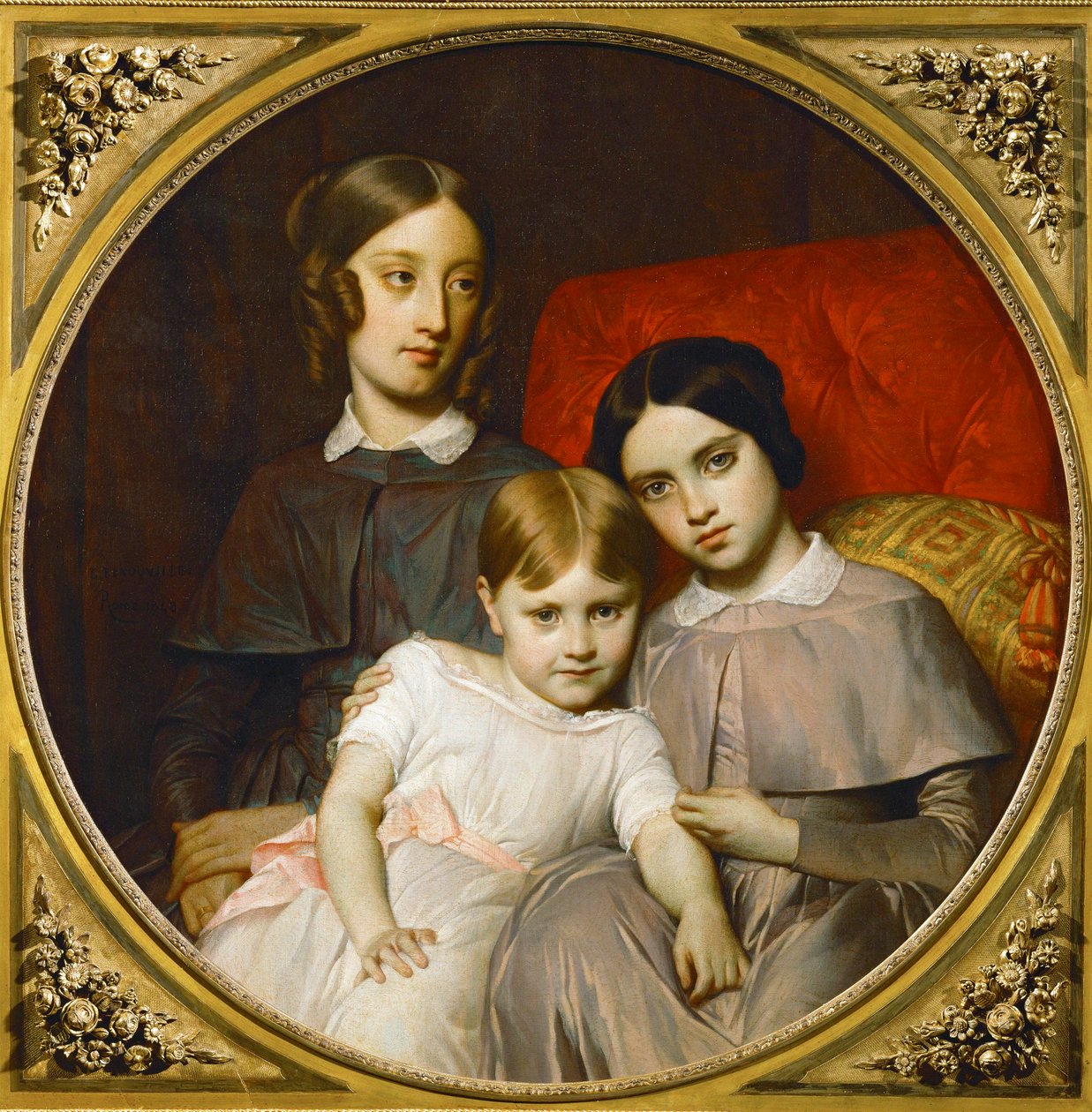De tre döttrarna till Alphonse Jacob Desmalter... av Francois Leon Benouville