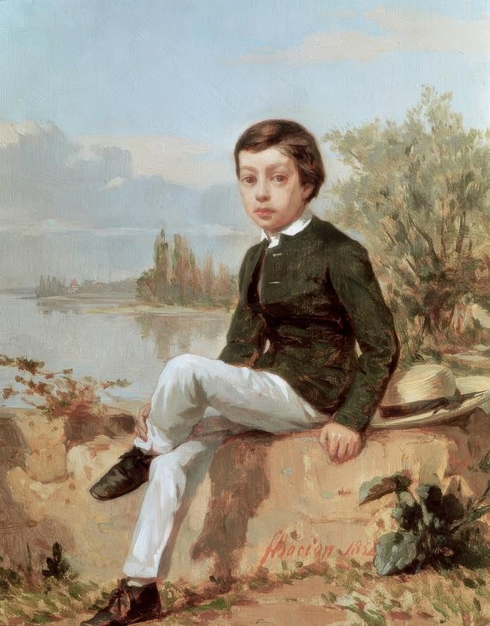 Porträtt av Jacques Larguier (1844–1907) av Francois Louis David Bocion