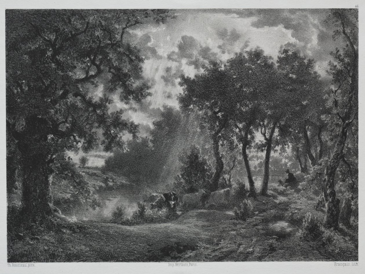 Efter duschen. av Francois Louis Francais