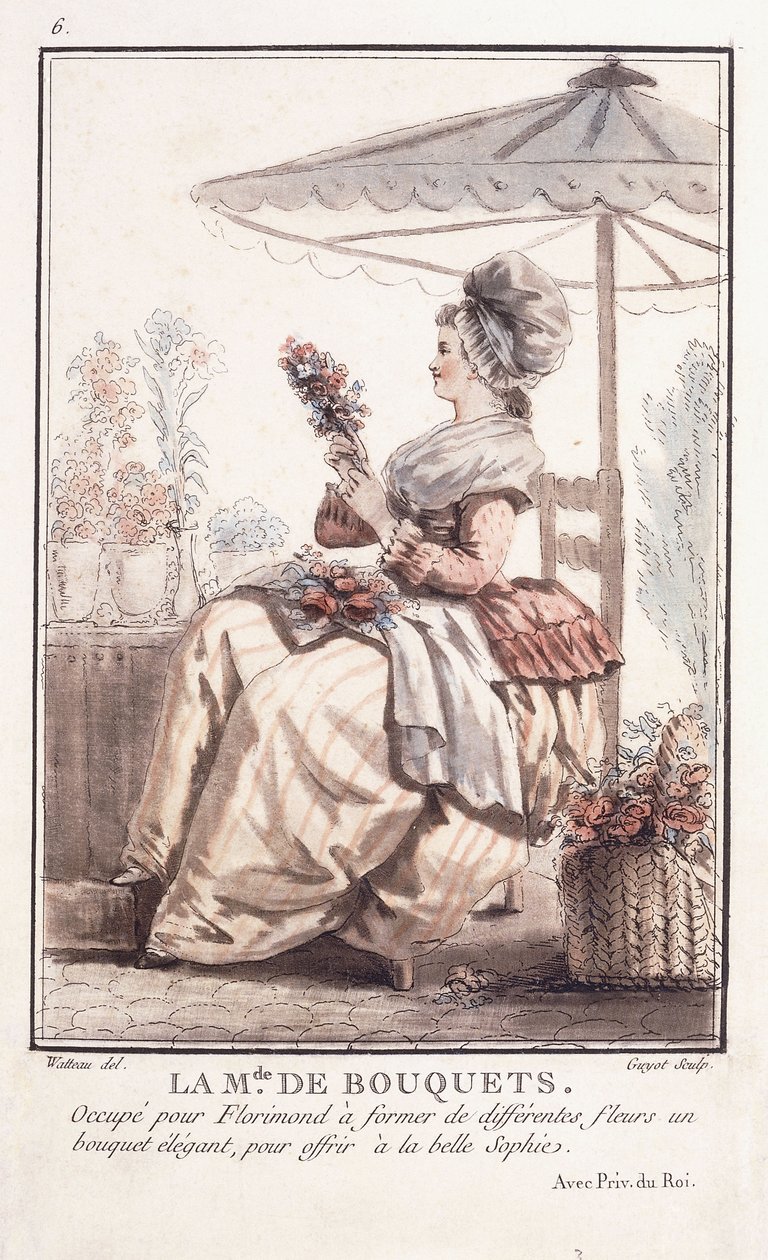 Herrn av buketter, 1786 av Francois Louis Joseph Watteau