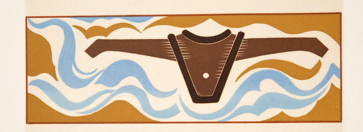Grafisk illustration från Prometheus Enchained av Aeschylus, pub. 1941 (stenciltryck) av Francois Louis Schmied
