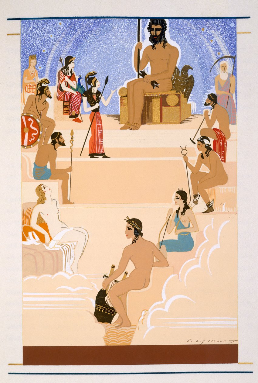 Zeus dyrkan, en illustration ur "L