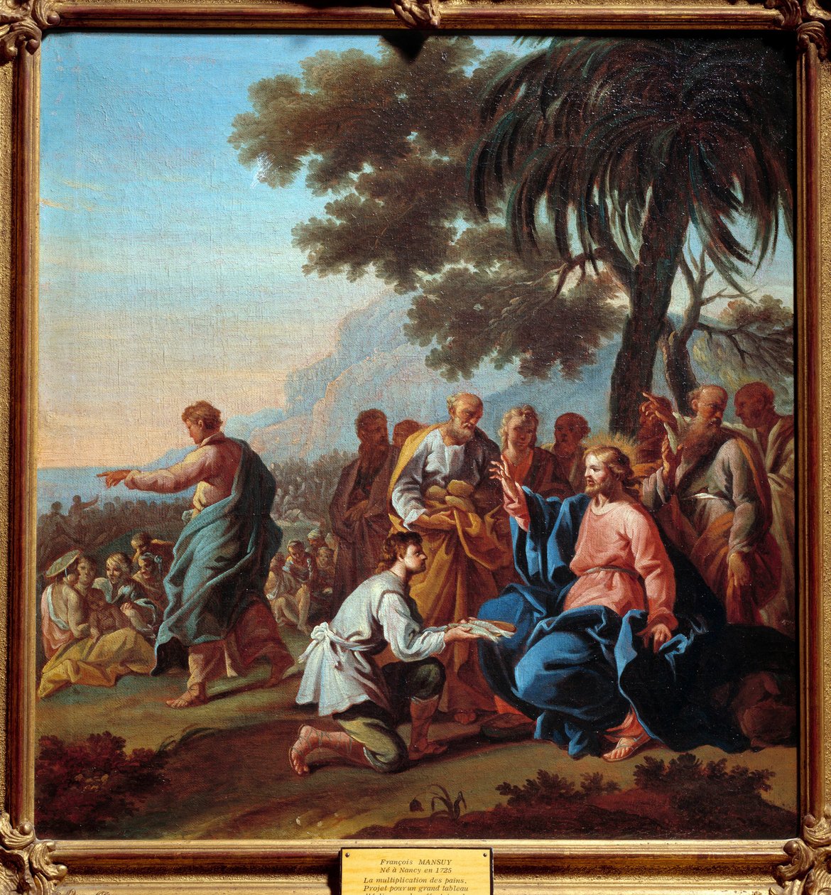 Brödets förökning. Målning av Francois Mansuy (1725 -?) av Francois Mansuy