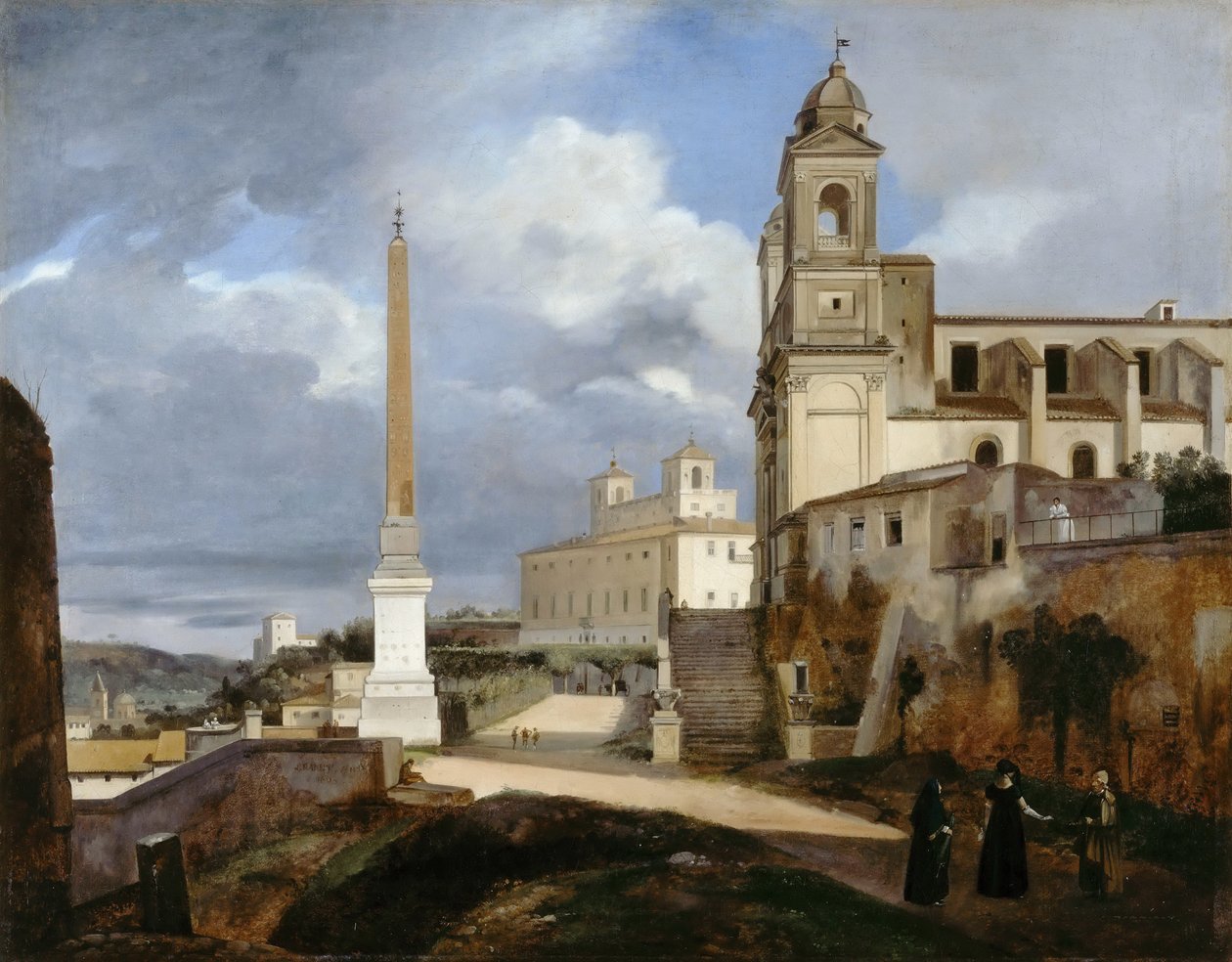 Santa Trinità dei Monti och Villa Medici i Rom av Francois Marius Granet
