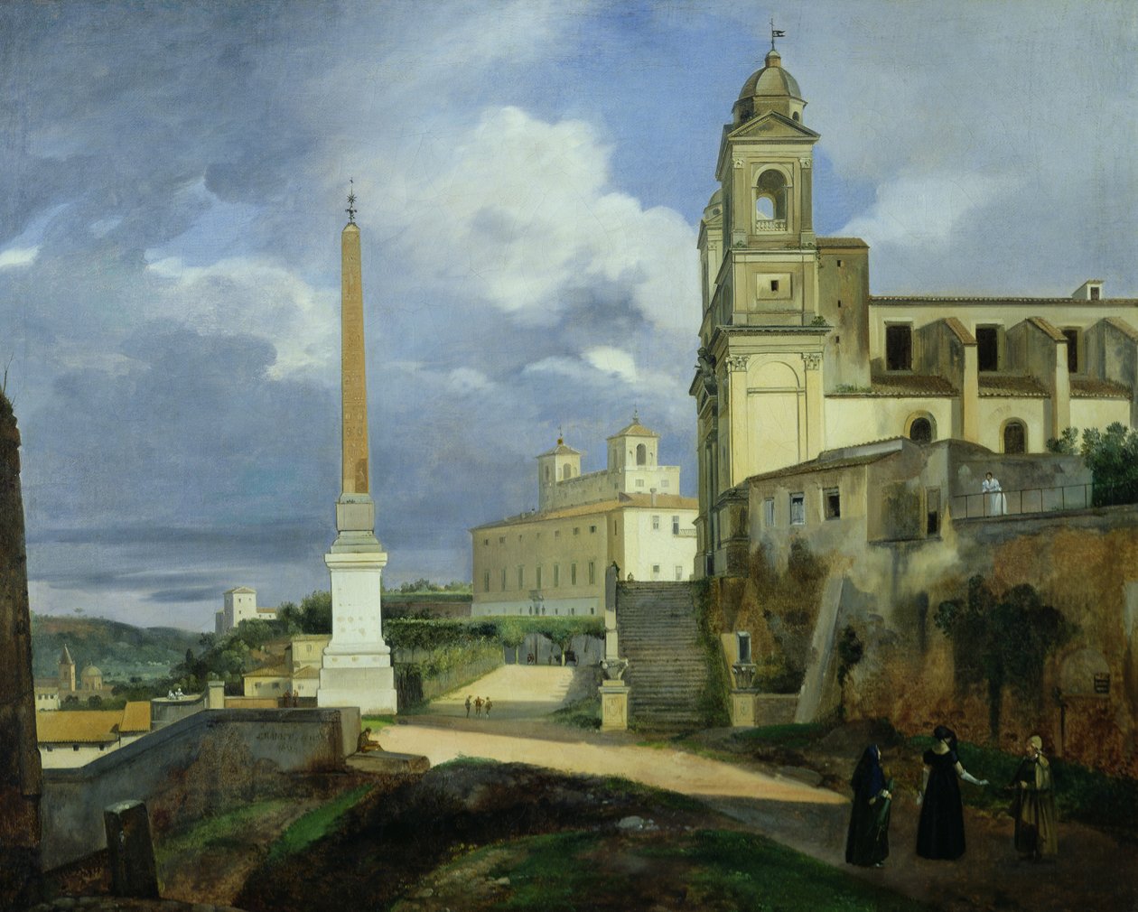Trinita dei Monti och Villa Medici, Rom av Francois Marius Granet