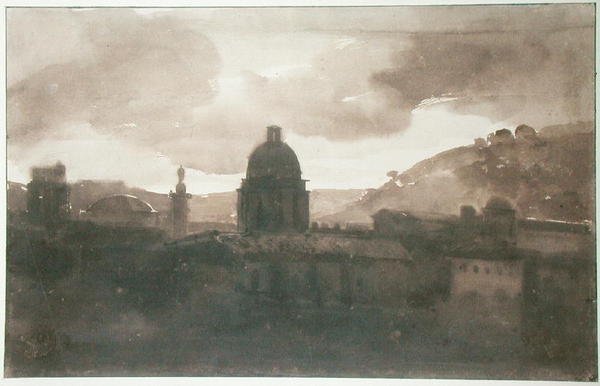 Utsikt över Rom från Santa Trinita dei Monti (bläcktvätt på papper) av Francois Marius Granet