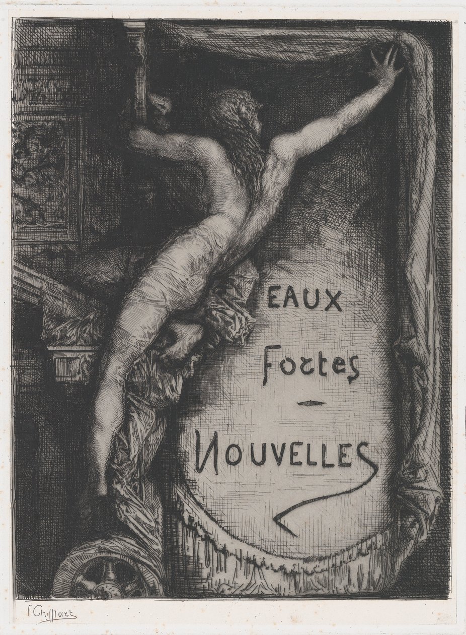 Omslag till Eaux Fortes Nouvelles, sent 1800-tal. av Francois Nicolas Chifflart