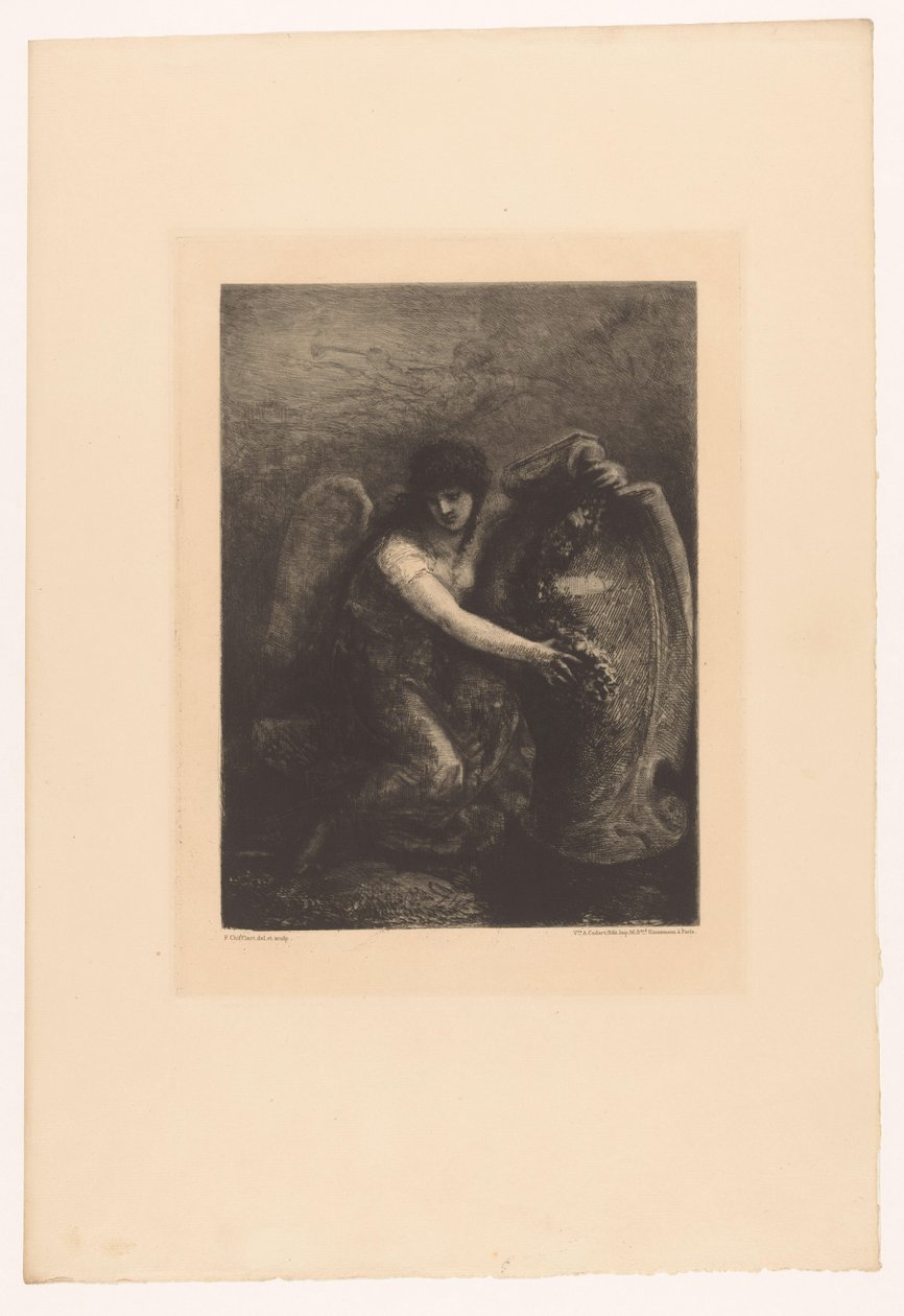 Ängel med sköld av Francois Nicolas Chifflart