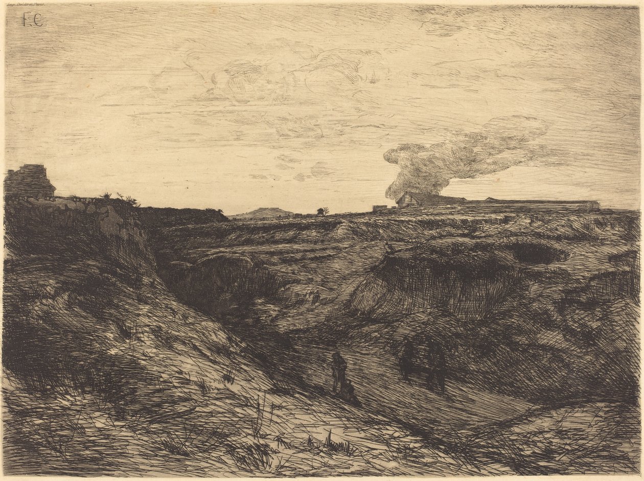 Stenbrott nära Montmartre av Francois Nicolas Chifflart