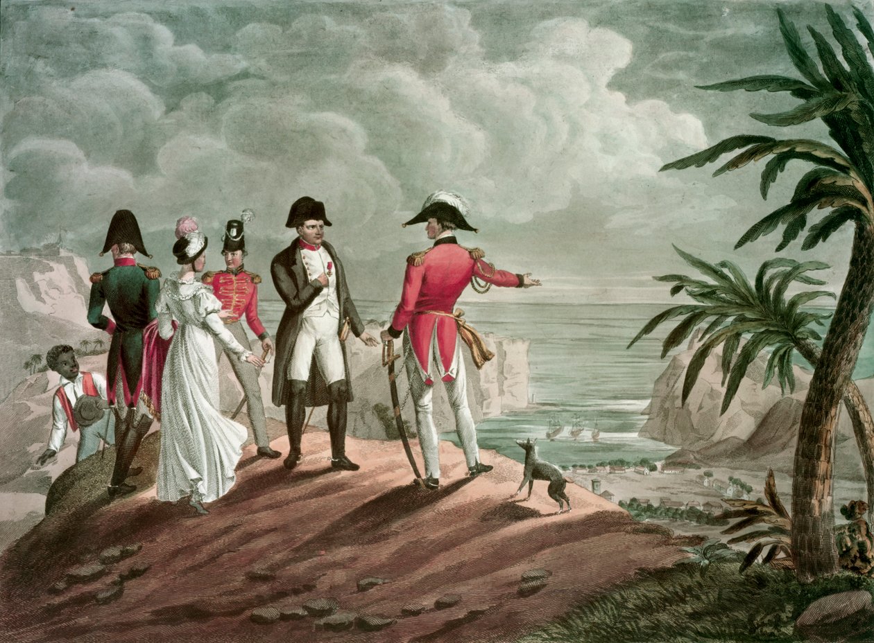 Bonaparte på S:t Helena (stålgravyr) av Francois Nicolas Martinet