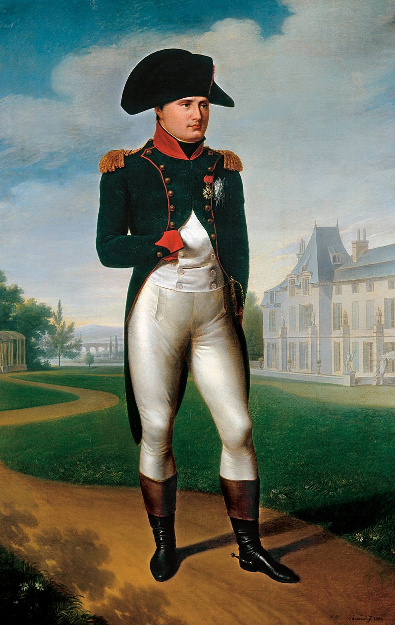 Porträtt av Napoleon Bonaparte, klädd som en konsul, i Malmaison. 1804 (målning) av Francois Pascal Simon (attr. to) Gerard