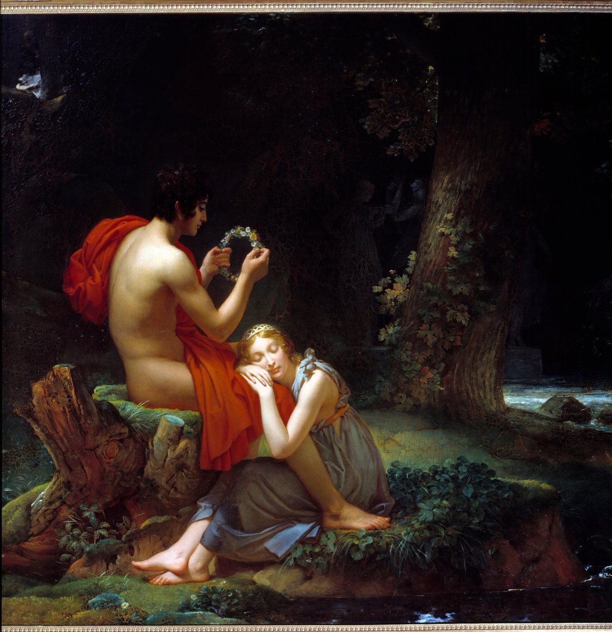 Daphnis och Chloe. Målning av Francois Gerard (1770-1837) av Baron François Pascal Simon Gérard