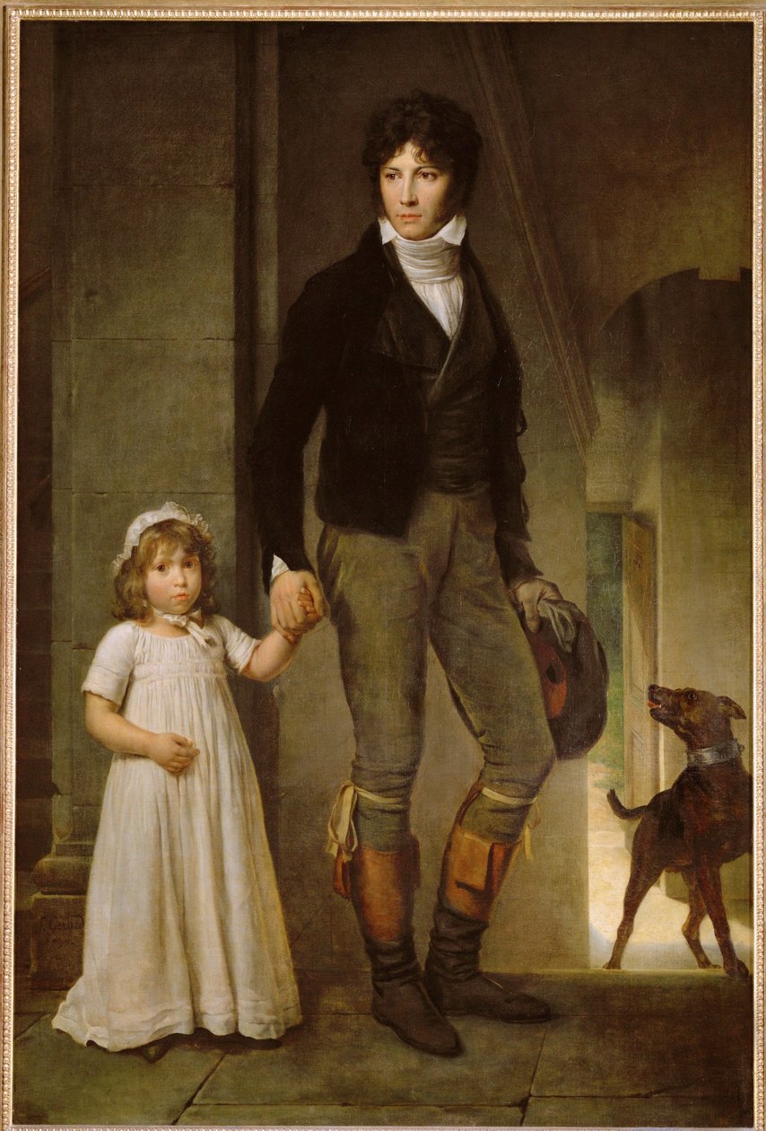 Le peintre Isabey et sa fille - Målaren Jean-Baptiste Isabey och hans dotter Alexandrine ... av Francois Pascal Simon Baron Gerard