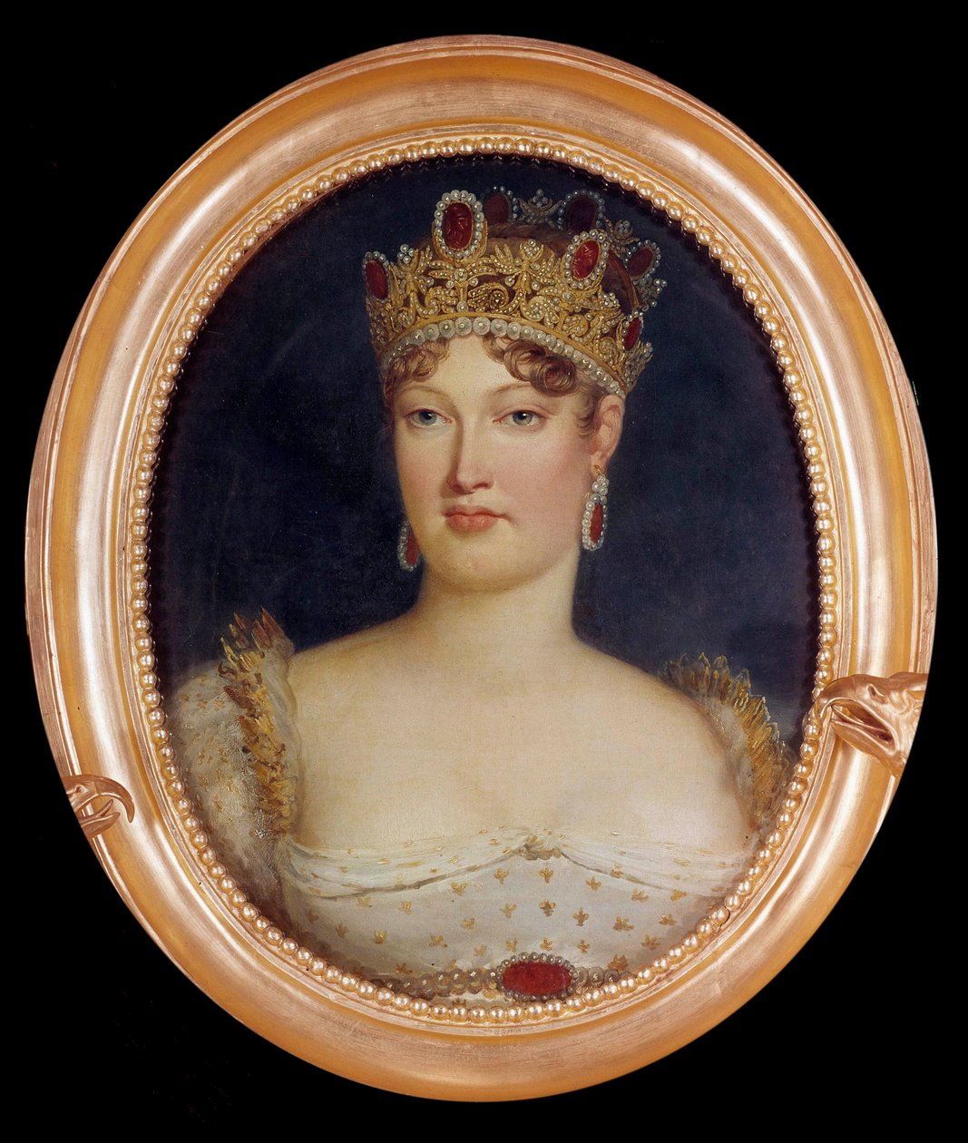 Medaljongporträtt av imponen Marie-Louise (Marie Louise av Habsburg Lorraine av Baron François Pascal Simon Gérard
