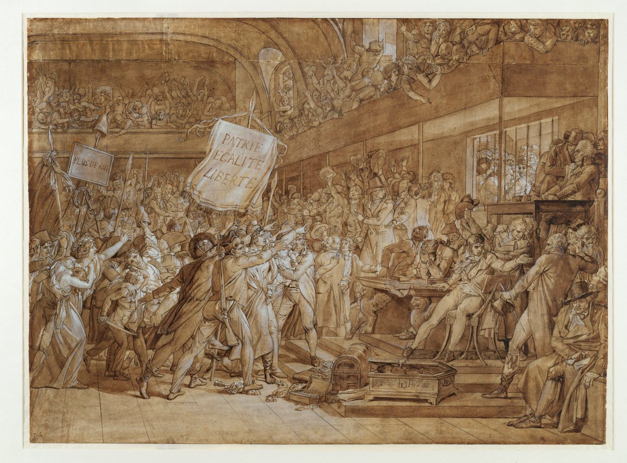 Penna, bistre-wash, gouache-höjdpunkter ... av Francois Pascal Simon Baron Gerard