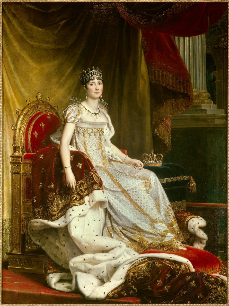 Porträtt av kejsarinnan Josephine de Beauharnais (1763-1814) i kröningsdräkt Målning av Francois Gerard (1770-1837). Storlek 2,1x1,3m. Fontainebleau, chateau de Fontainebleau --- Porträtt av kejsarinnan Josephine de Beauharnais (1763-1814) i hennes coro av Baron François Pascal Simon Gérard