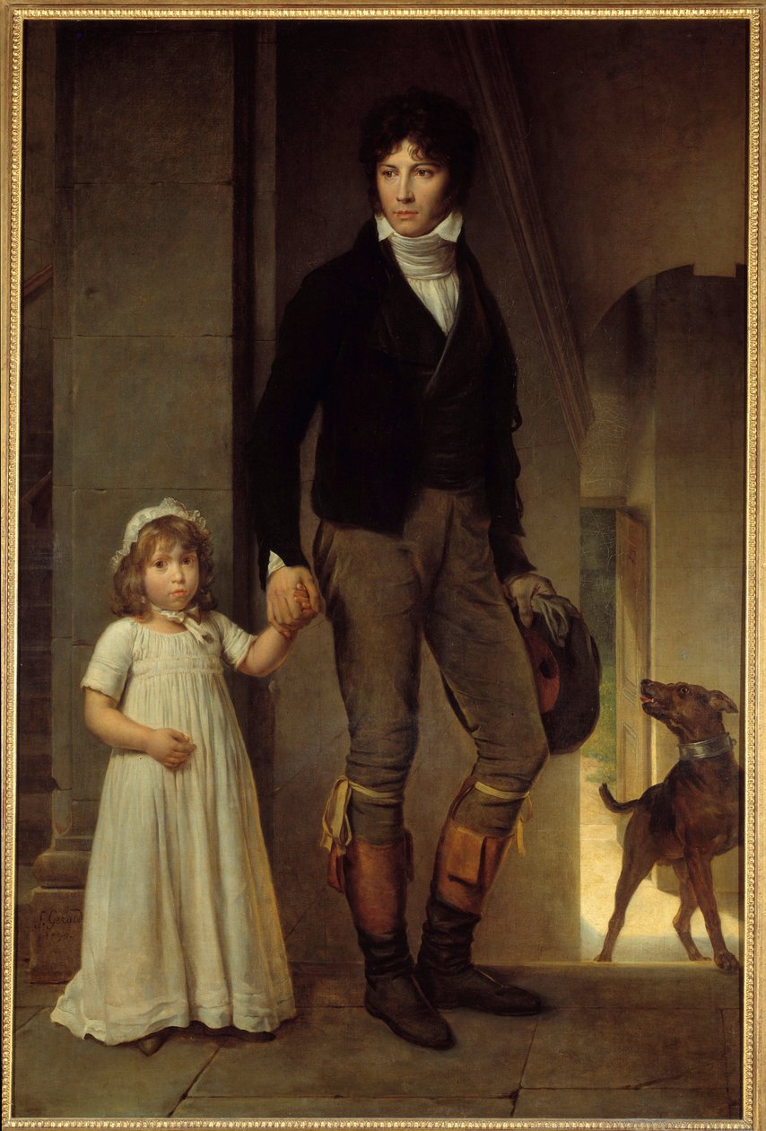 Porträtt till fots av målaren Jean Baptiste Isabey (1767-1855) och hans dotter Målning av Francois Gerard (1770-1837) 1795 Sön. 1,94x1,3 m av Baron François Pascal Simon Gérard