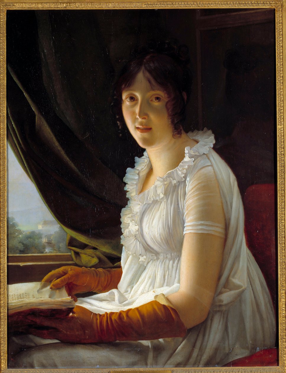 Porträtt av Madame Barbier Walbonne (1763-1837) hustru till målaren Jacques Luc Barbier Målning av Francois Gerard (1770-1837) 1796 Sön. 0,79x0,59 m av Baron François Pascal Simon Gérard