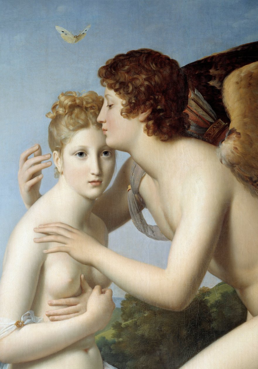 Psyke och kärleksdetalj. Målning av Francois Gerard (1770-1837) 1798 Sön. 1,86x1,32 m av Baron François Pascal Simon Gérard