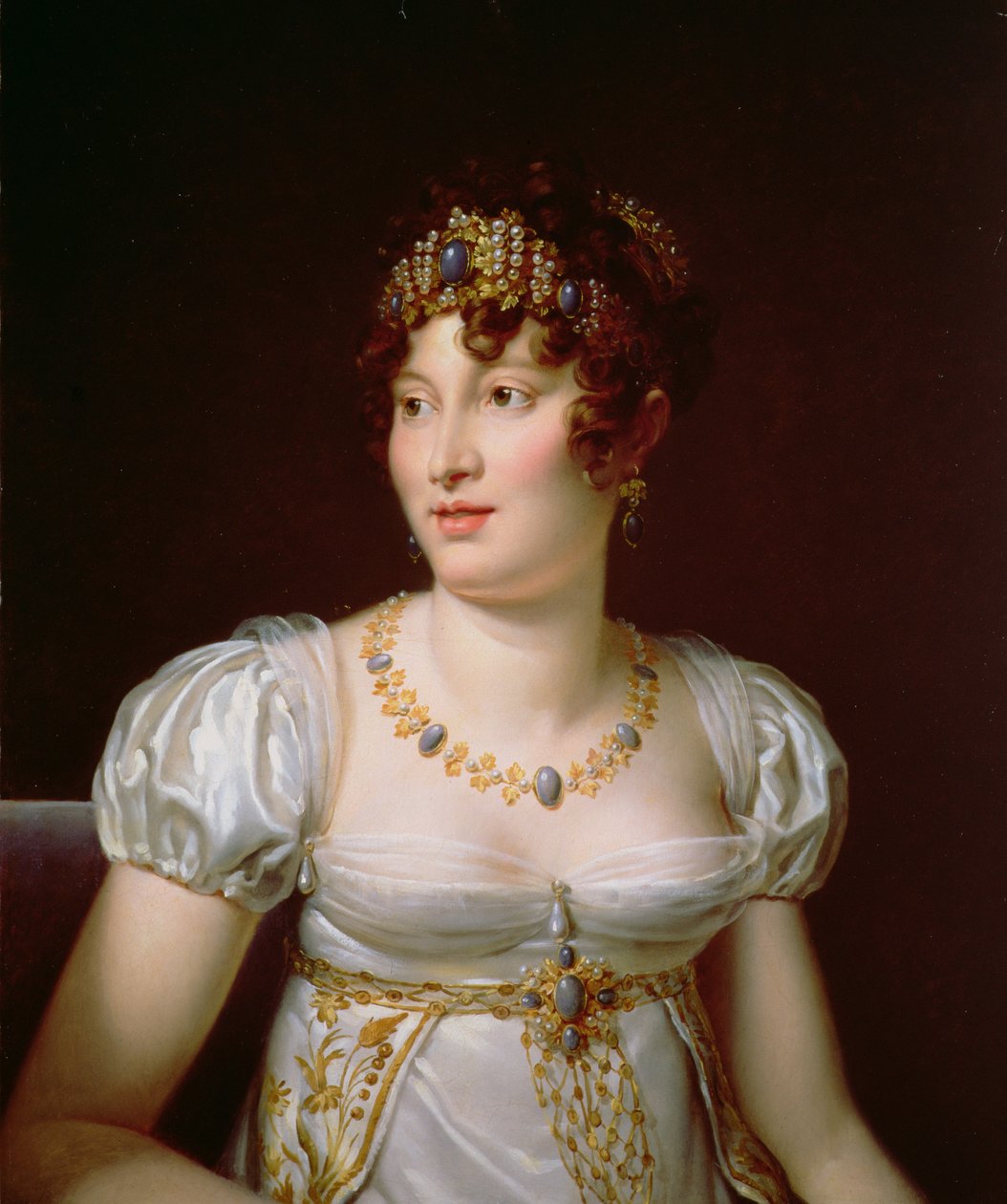 Porträtt av Caroline Murat av Francois Pascal Simon Gerard