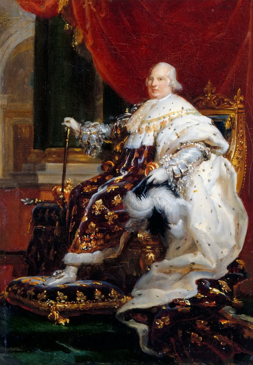 Porträtt av Ludvig XVIII 1755-1824 av Francois Pascal Simon Gerard