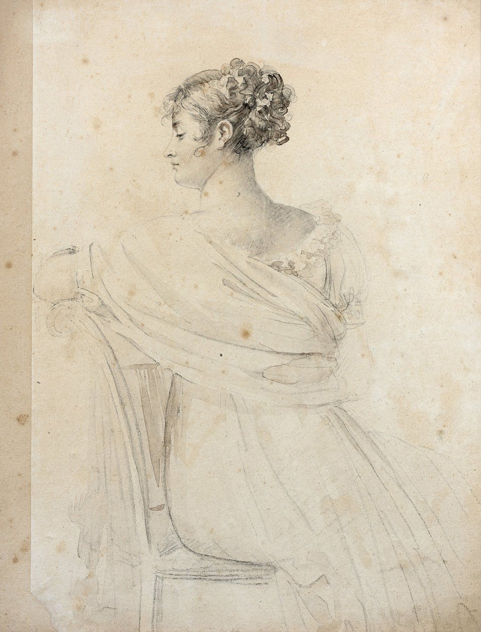 Porträtt av Madame Récamier 1777-1849. av Francois Pascal Simon Gerard