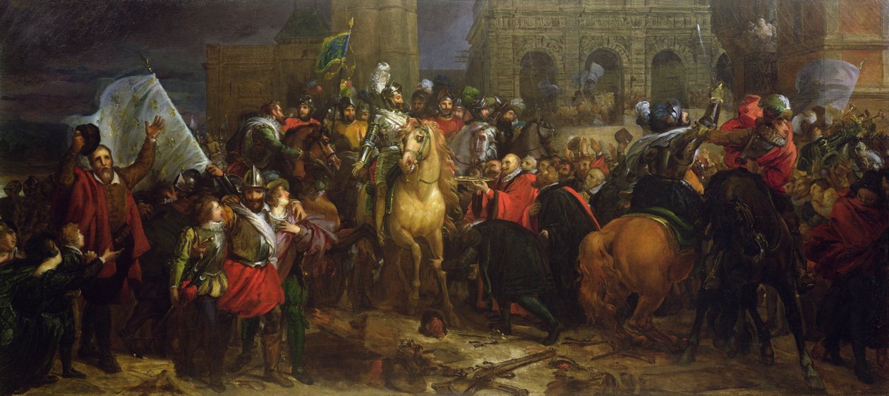 Henri IV:s intåg i Paris den 22 mars 1594, c.1816 av Francois Pascal Simon Gerard