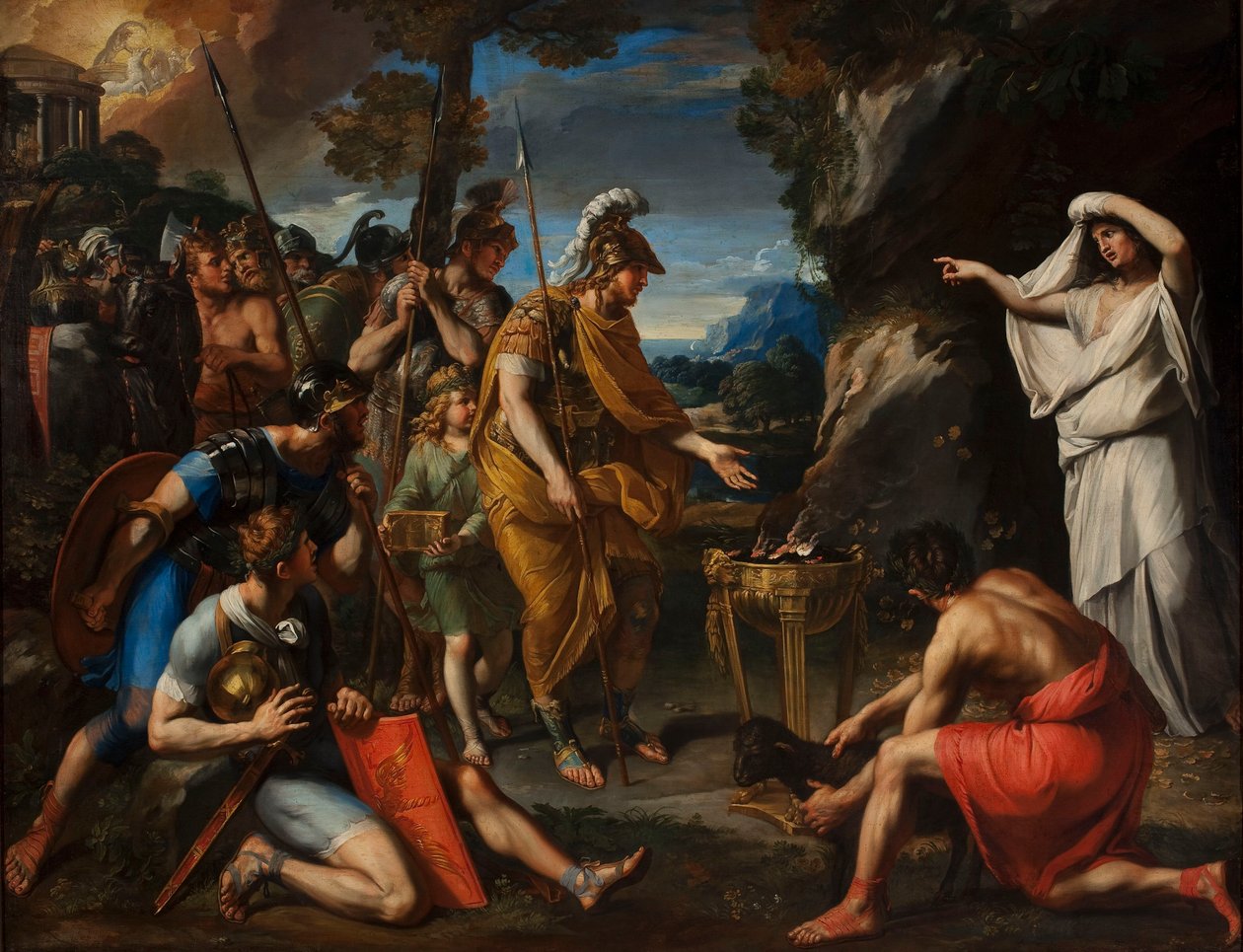 Aeneas och den kumaiska sibyllan av Francois Perrier