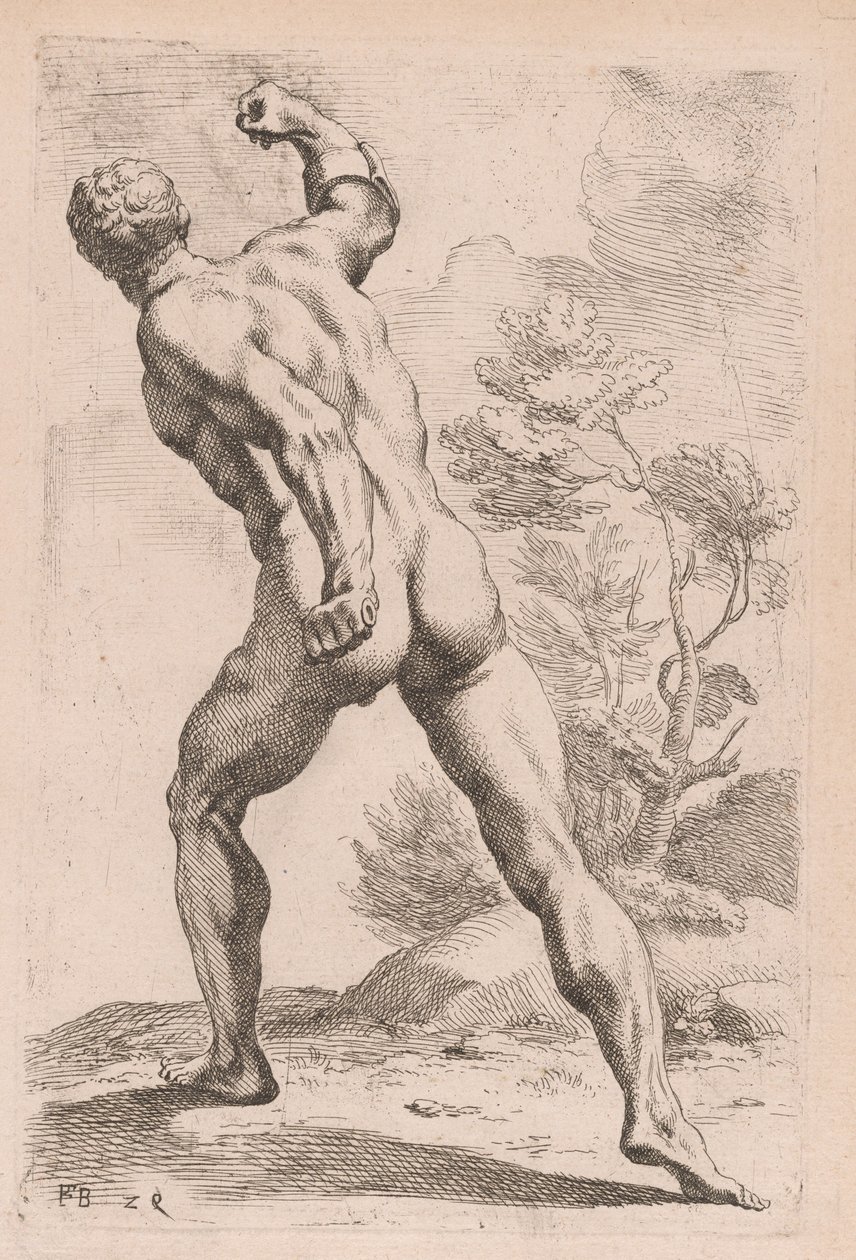 Borghese Gladiator, bakifrån [skylt 29] av Francois Perrier