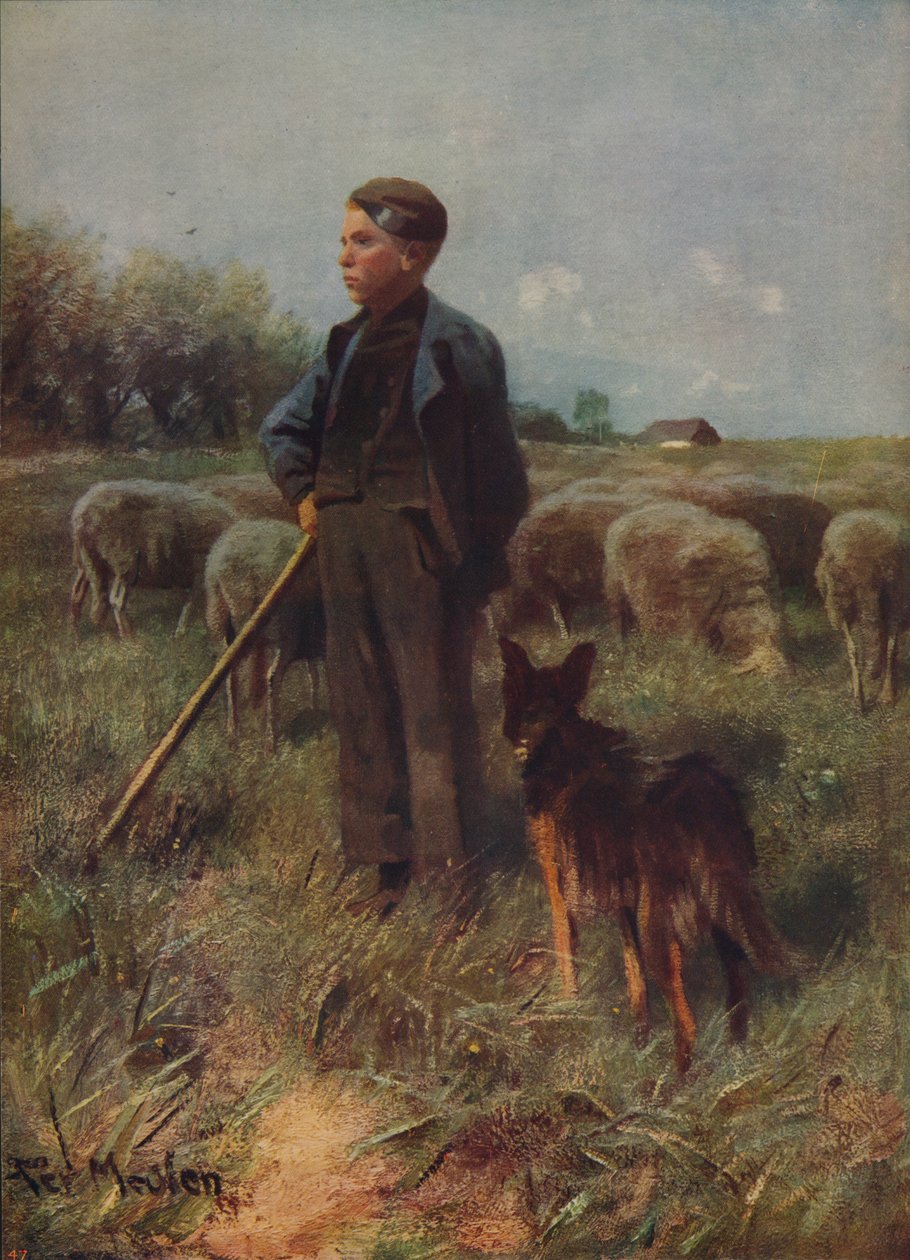 Den unge herden, c1915 av Francois Pieter ter Meulen