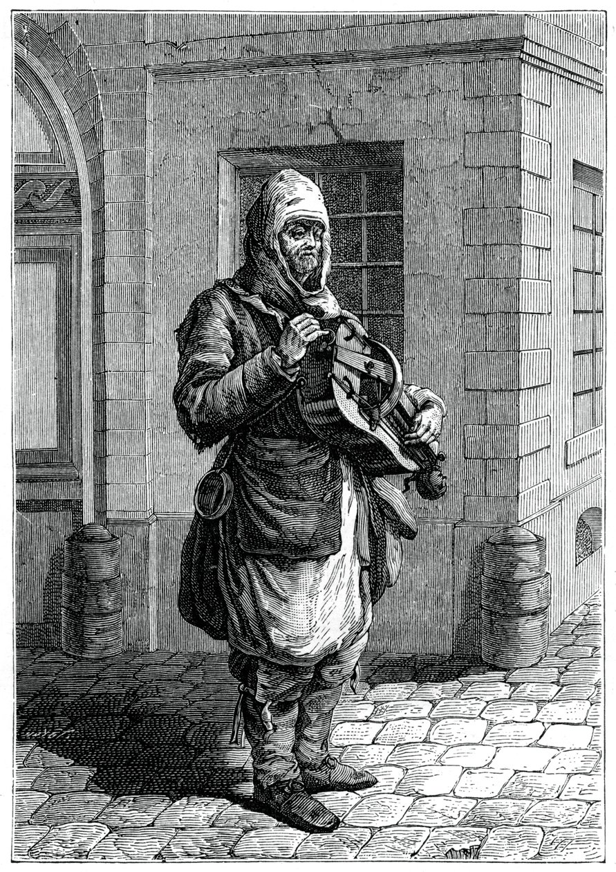 Resande musiker, 1885. av Francois Robert Ingouf