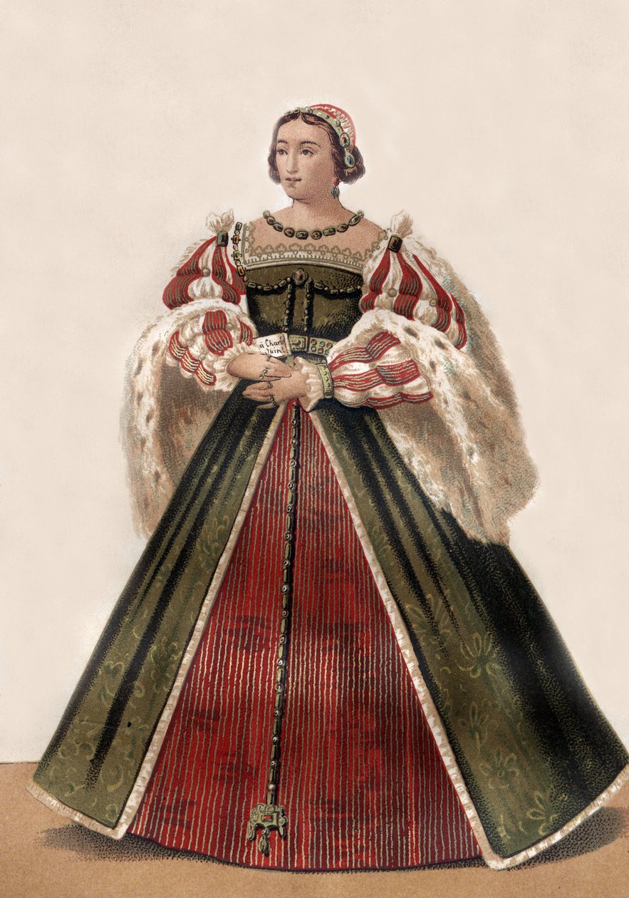 Eleonore av Österrike (litografi) av Francois Roger de Gaignieres