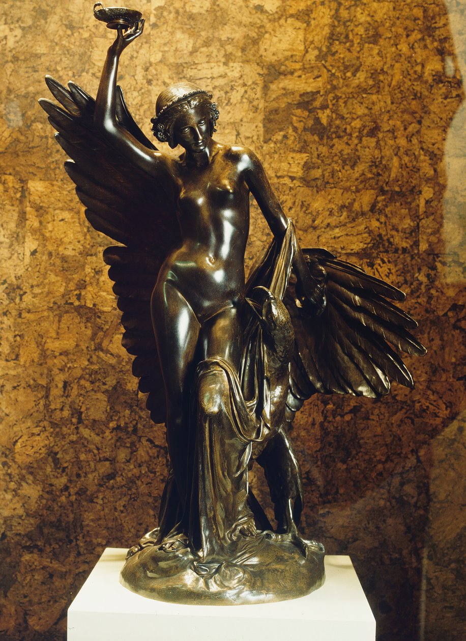 Hebe and the Eagle of Jupiter, modellerad ca. 1852 gjutna c. 186080. av Francois Rude
