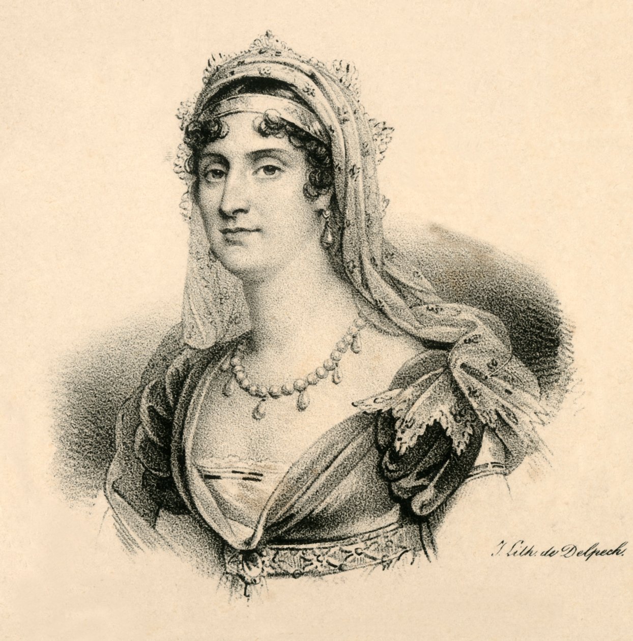 Elisha. Storhertiginnan av Toscana, 1777-1820, c1830. av Francois Seraphin Delpech