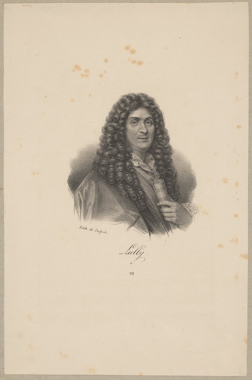 Jean-Baptiste Lully (1632 Florens - 1687 Paris) - fransk tonsättare av italienskt ursprung av Francois Seraphin Delpech