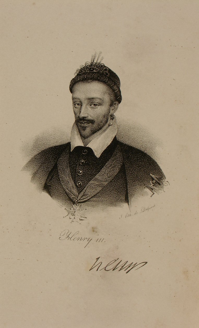 Kung Henri III (1551-89) av Frankrike av Francois Seraphin Delpech