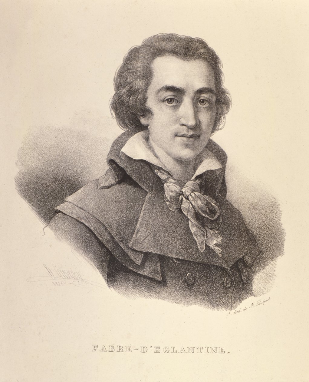 Porträtt av Fabre dEglantine (1750-94), 1825 av Francois Seraphin Delpech