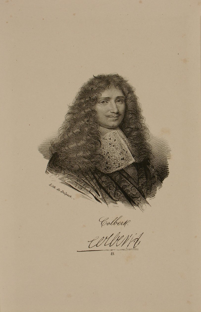 Porträtt av Jean Baptiste Colbert (1619-83) av Francois Seraphin Delpech