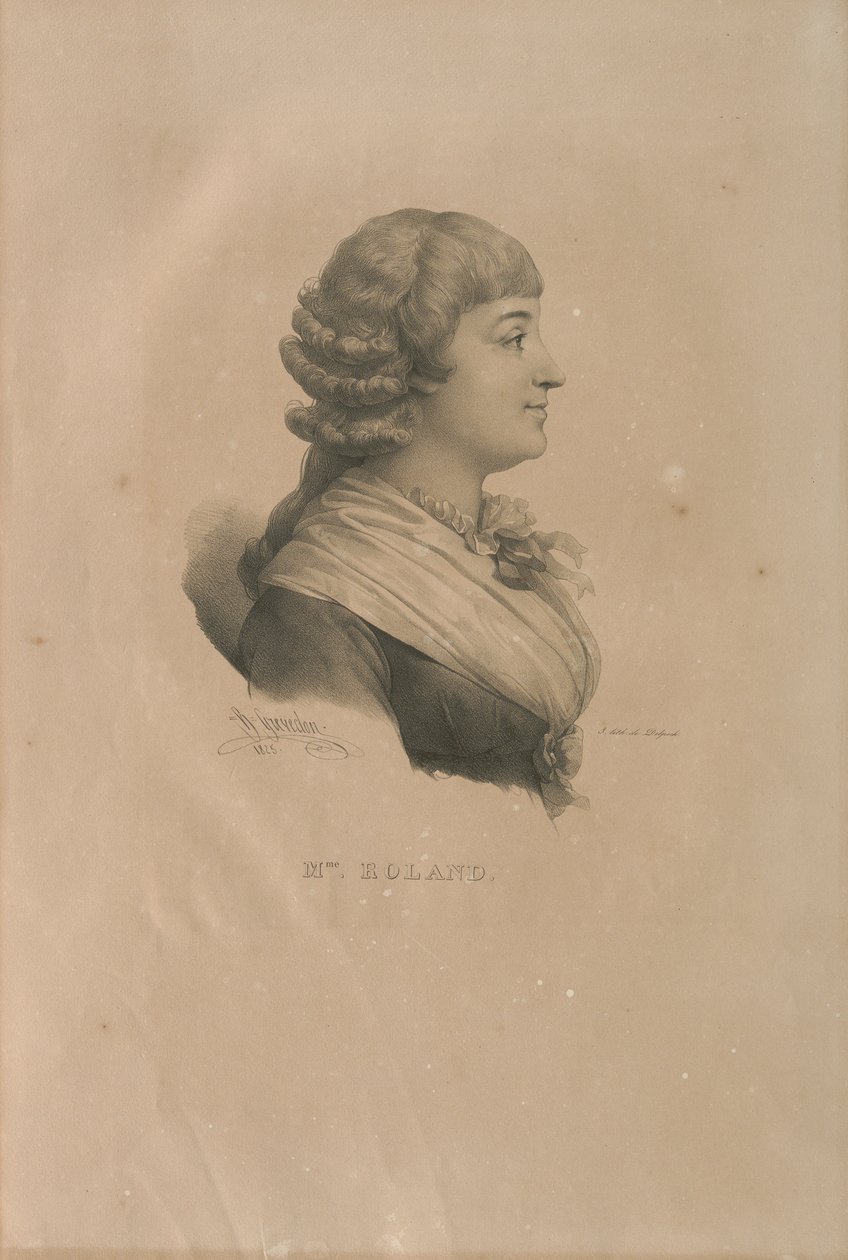 Porträtt av Madame Roland 1754-1793, 1825. av Francois Seraphin Delpech