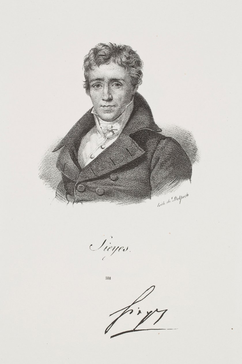 Porträtt av Emmanuel Joseph Sieyès av Francois Seraphin Delpech