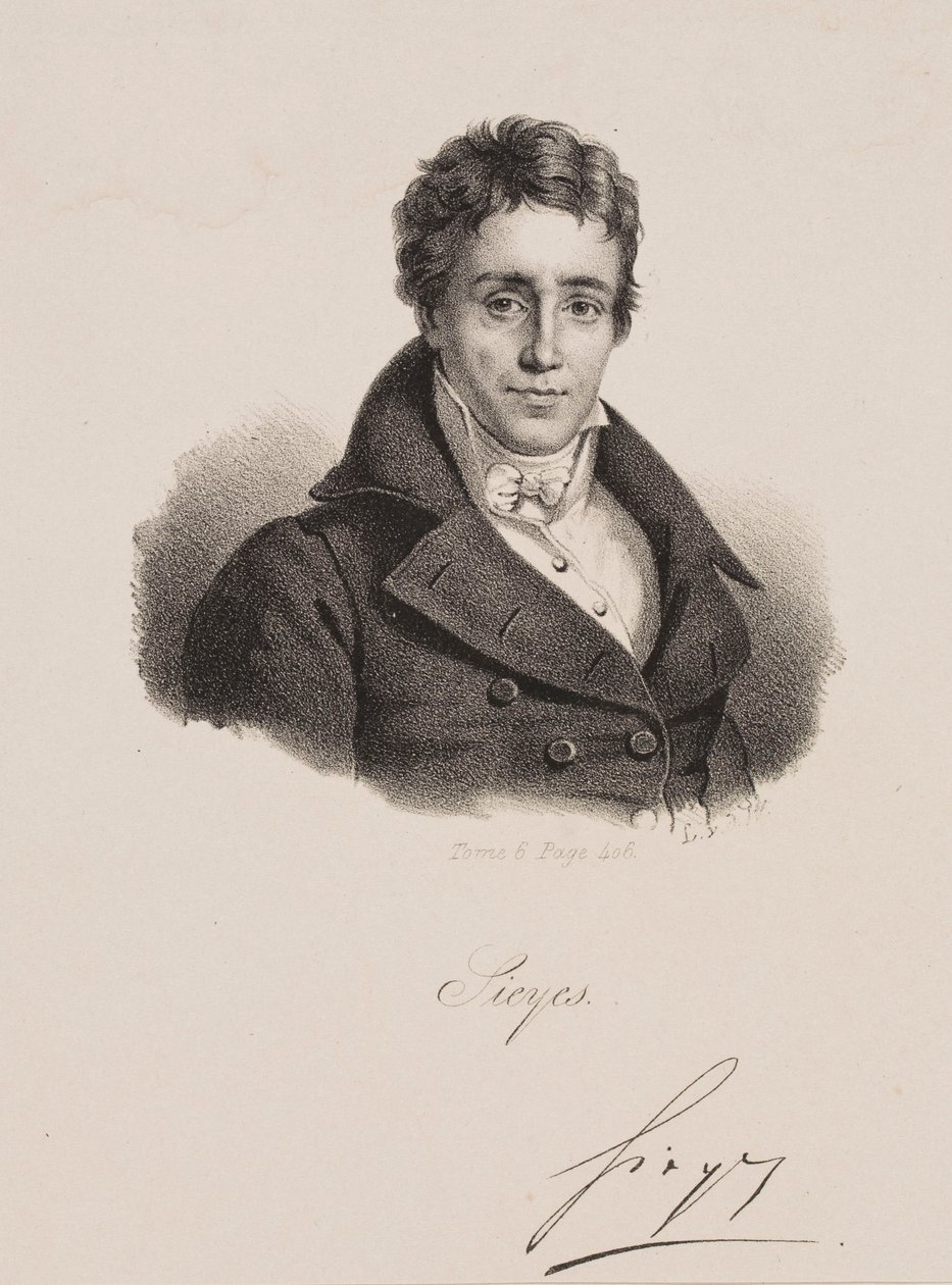Porträtt av Emmanuel Joseph Sieyès av Francois Seraphin Delpech