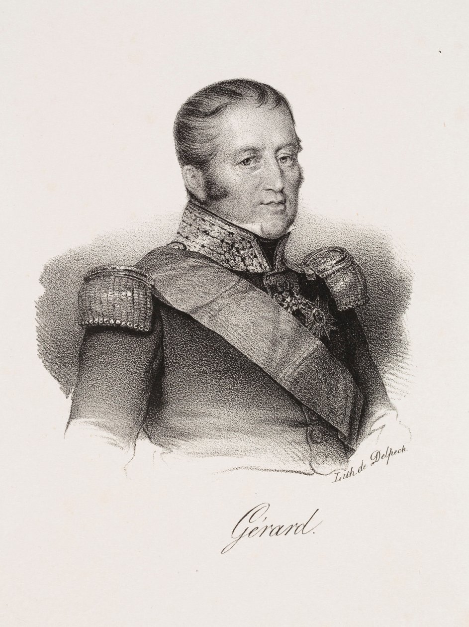Porträtt av Étienne Maurice Gérard av Francois Seraphin Delpech