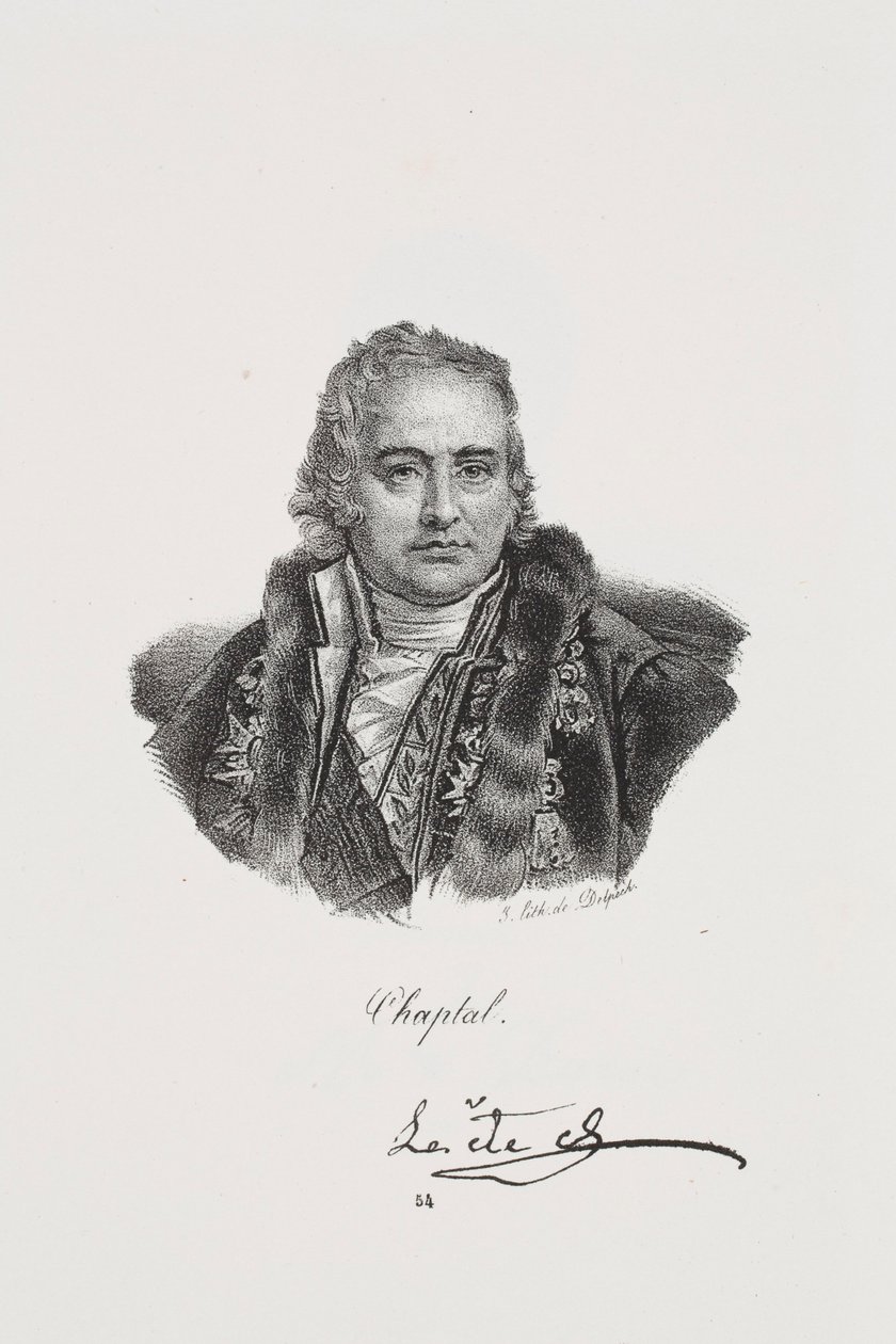 Porträtt av Jean Antoine Chaptal av Francois Seraphin Delpech
