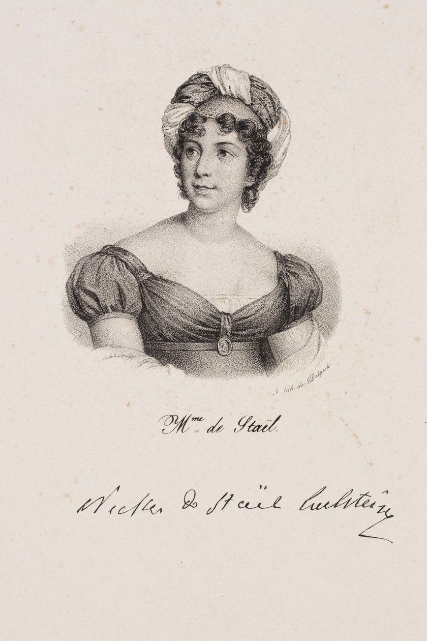 Porträtt av Madame de Staël av Francois Seraphin Delpech