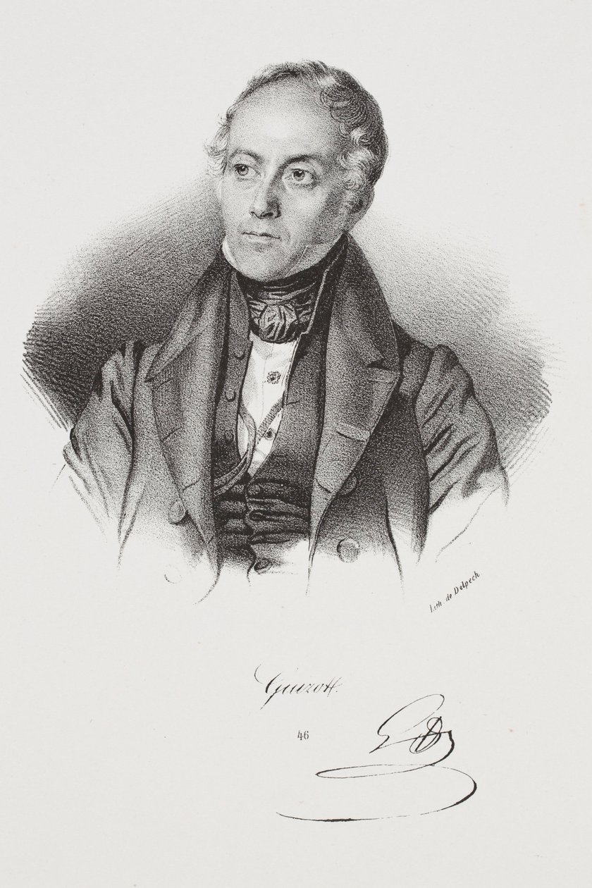 Porträtt av politikern François Pierre Guillaume Guizot av Francois Seraphin Delpech